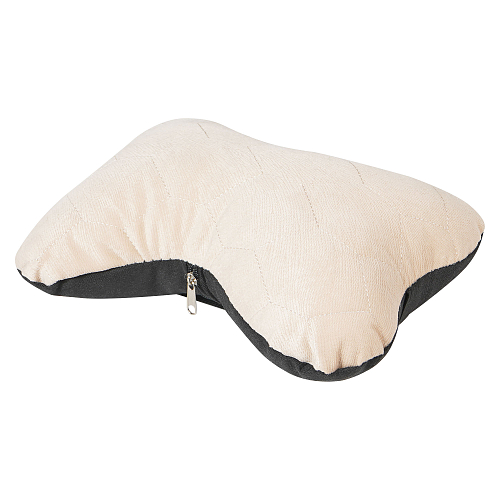 Подушка-косточка на подгол. "Алькантара", ткань, 1 шт., бежевая