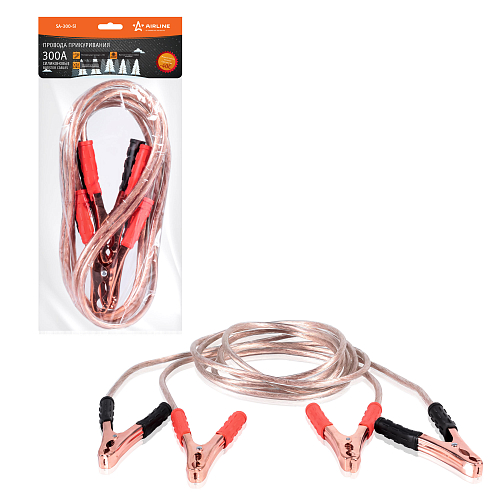 Провода прикуривания 300А (2,5м, 6/12В, силиконовые)