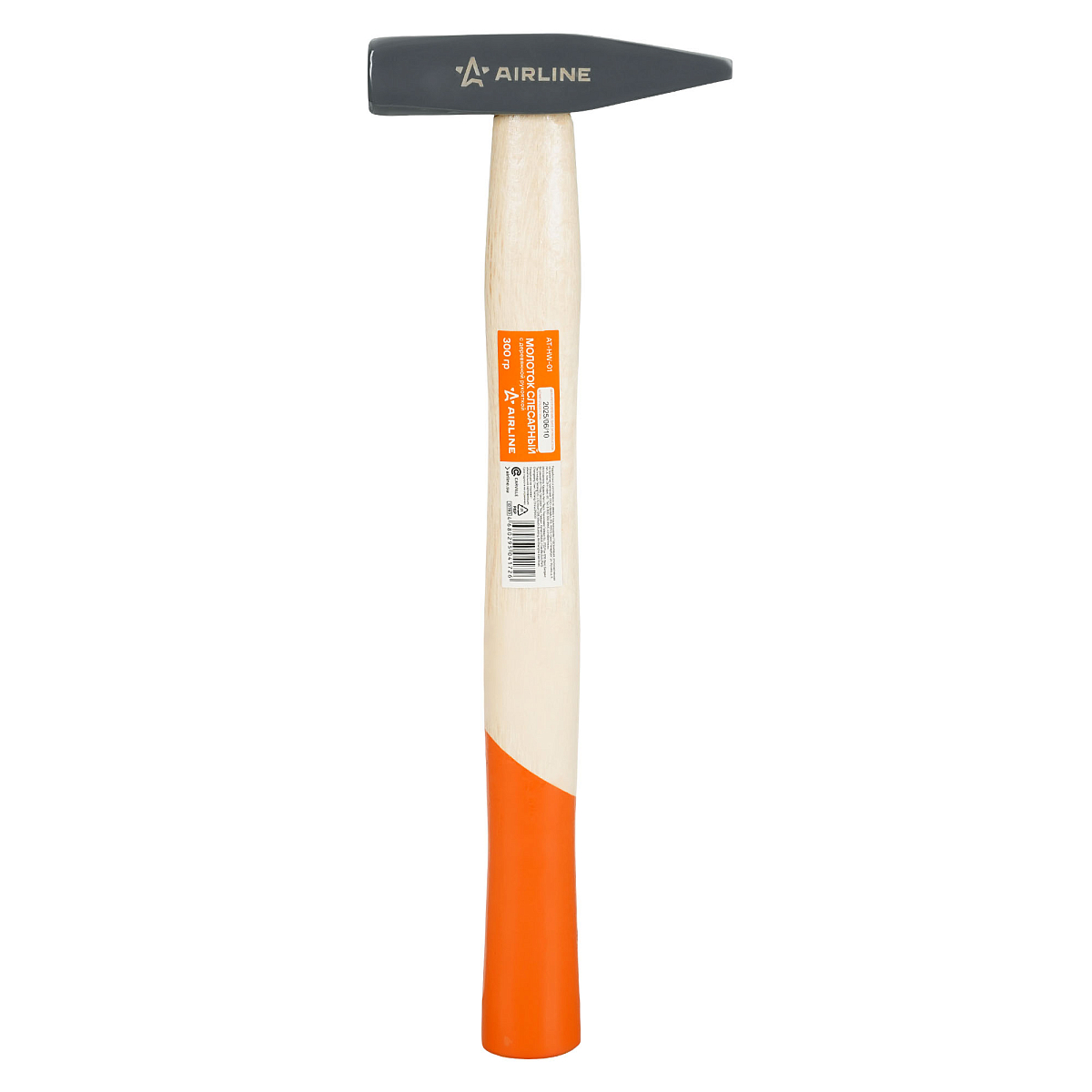 Молоток слесарный с деревянной рукояткой 300гр