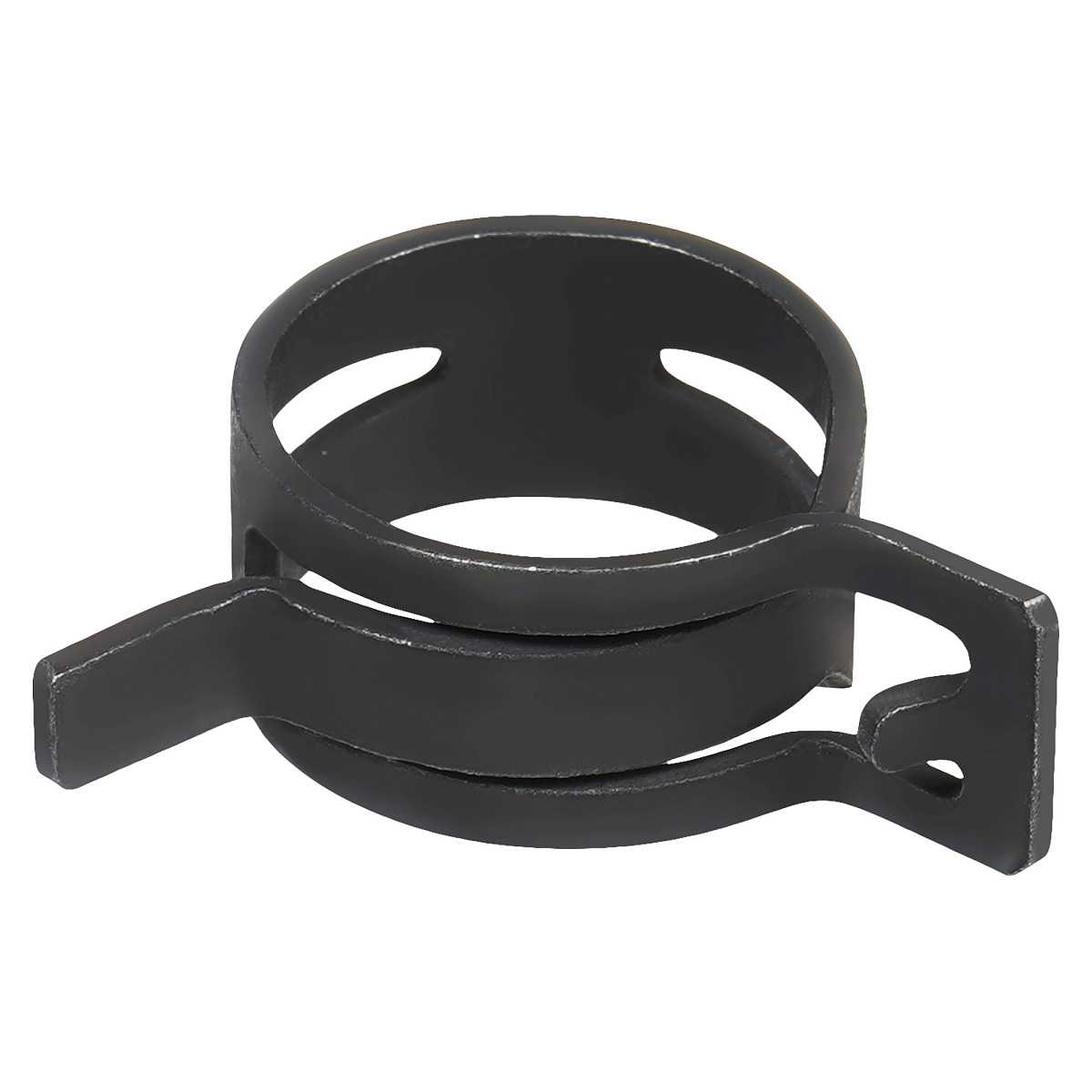 Хомут пружинный 22 (20,5-24,2/12мм), мин.21,3мм, самозажимной, хром-цинк(dacromet),черный