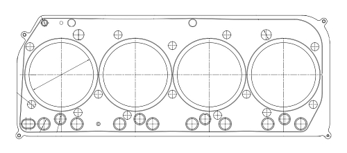 Прокладка ГБЦ для автомобилей ПАЗ, МАЗ (дв. ММЗ-245 Евро 3,4)