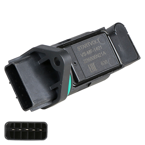 Датчик массового расхода воздуха для автомобилей Nissan Primera P12 (02-) (без корпуса)