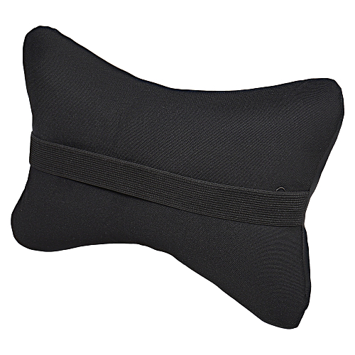 Подушка-косточка на подгол."ЭКО", искусств.кожа/полиэстер, 1 шт., черная