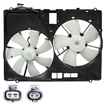 Электровентилятор охлаждения для автомобилей RX II (03-) 3.0i/3.3i [1MZ-FE; 3MZ-FE] (2 вент.) (с кожухом)