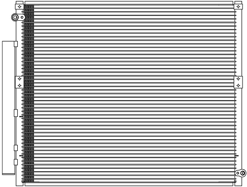 Радиатор кондиционера для автомобилей Land Cruiser Prado 120 (02-) 3.0TD/4.0i