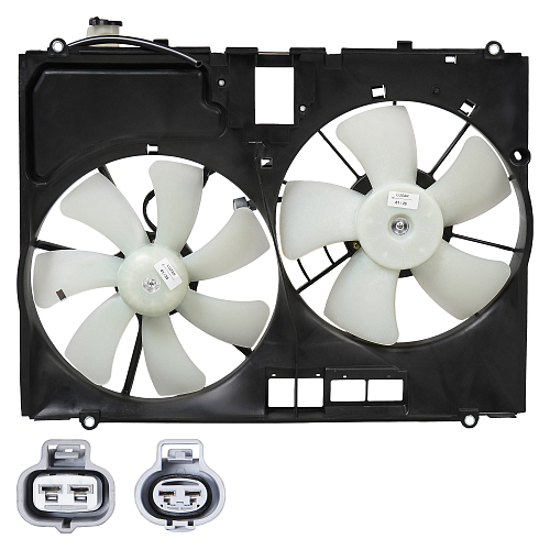 Электровентилятор охлаждения для автомобилей RX II (03-) 3.0i/3.3i [1MZ-FE; 3MZ-FE] (2 вент.) (с кожухом)