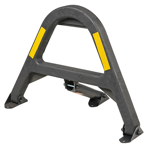 Барьер парковочный композитный с замком, треугольный (665*485*300мм), черный