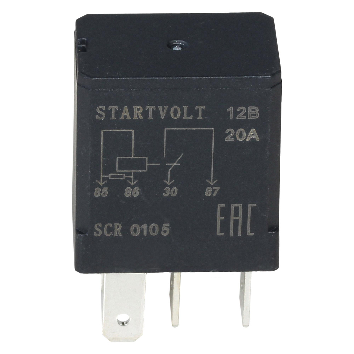 Реле 12V 20A 4 контакта (с резистором)