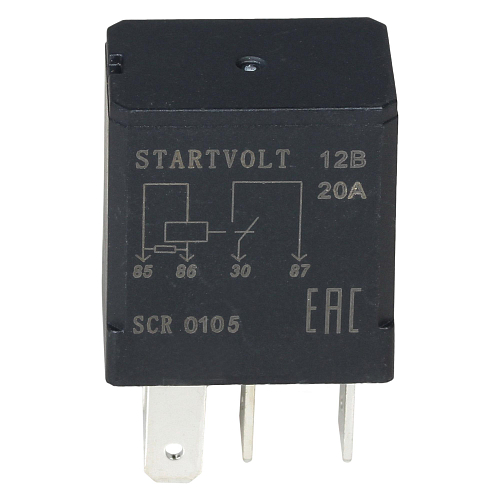 Реле 12V 20A 4 контакта (с резистором)