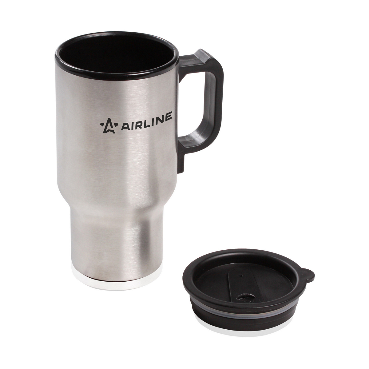 Термокружка (чайник автомобильный) с подогревом, нержавейка/пластик, 450 мл, 12V, 24W