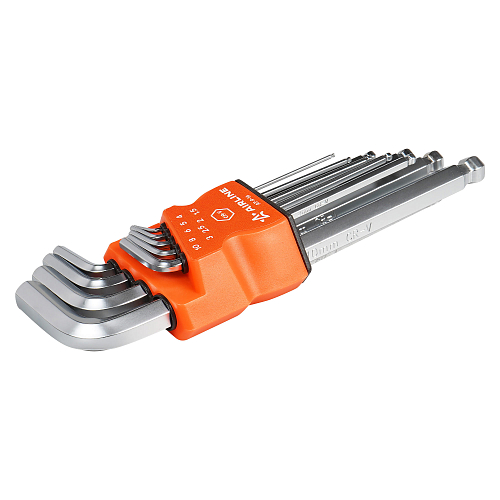 Набор ключей шестигранных с шаром 9пр. (1.5-10мм) пласт.подвес