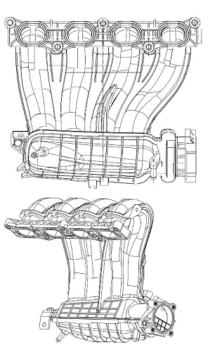 Коллектор впускной для а/м Nissan Qashqai (06-)/X-Trail (07-) 2.0i [MR20DE]