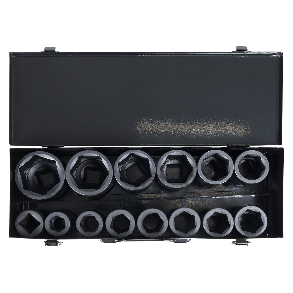 Набор головок ударных 1"DR L=90мм, 14пр. (22-60мм) металл.кейс МП-серия