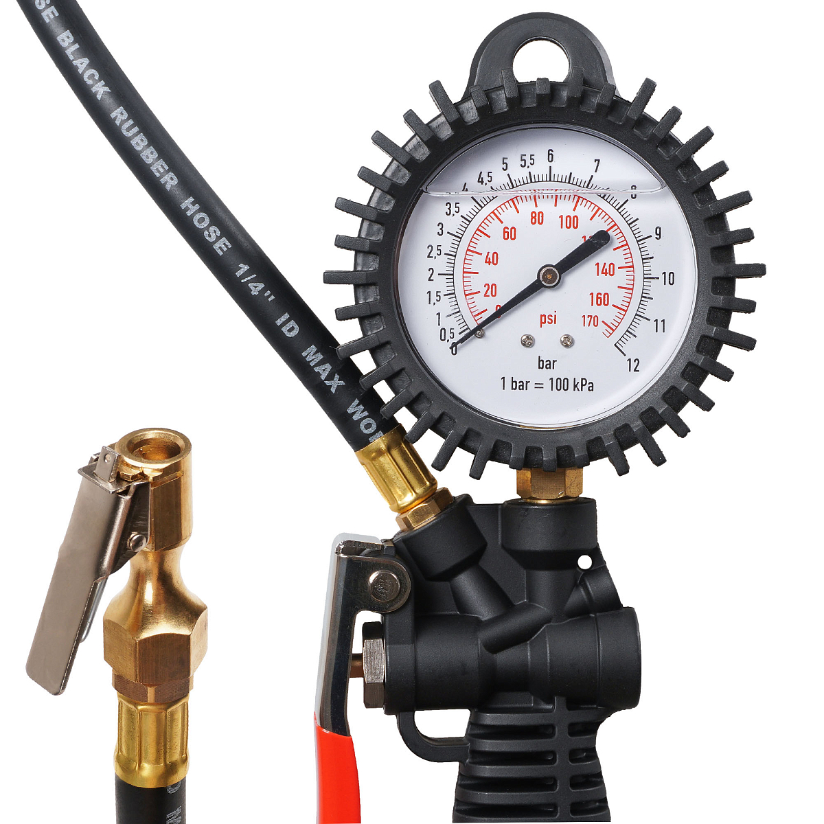 Пистолет для накачки шин 12 АТМ INDUSTRY с манометром