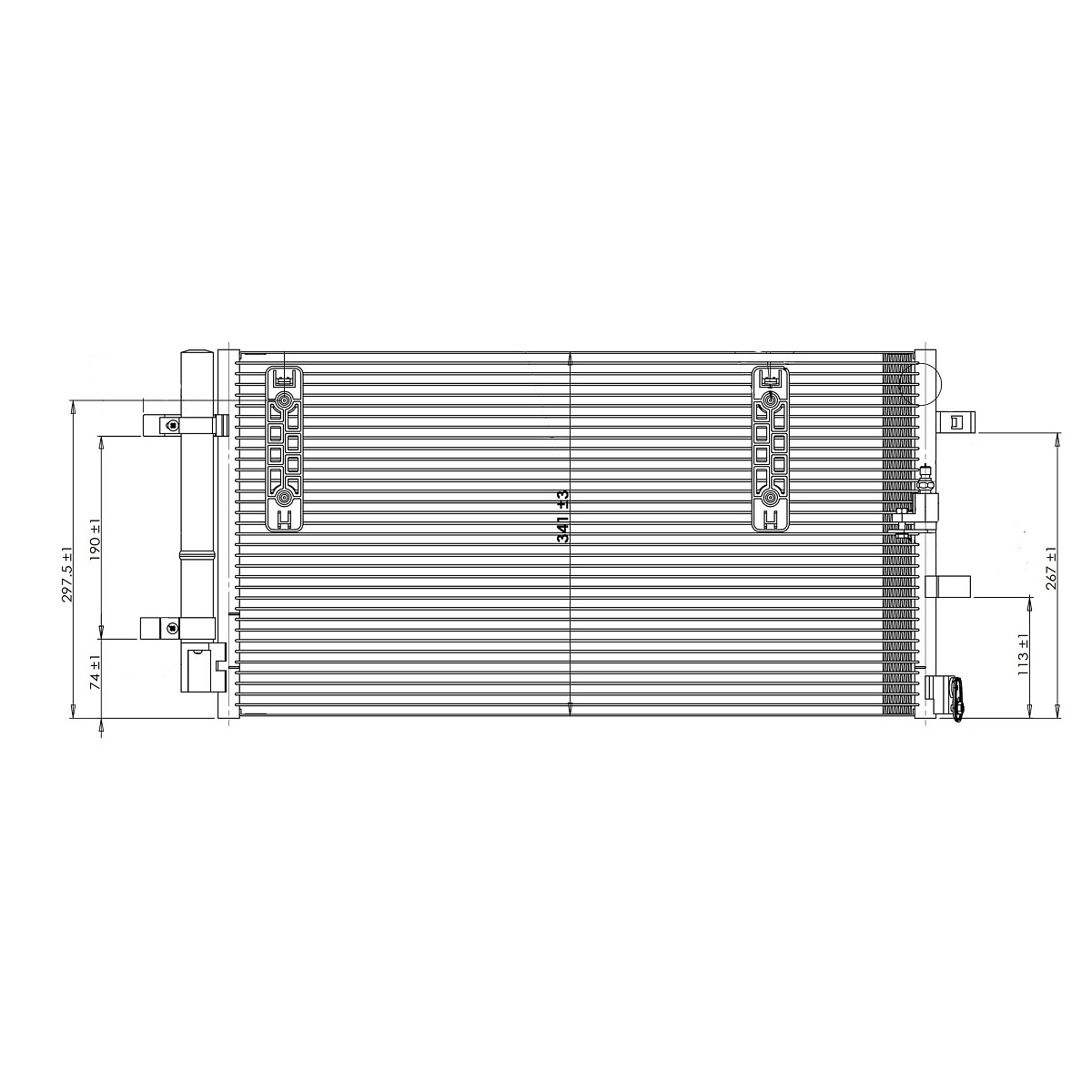 Радиатор кондиционера для автомобилей A4 (07-)/A6 (11-)/Q5 (08-)