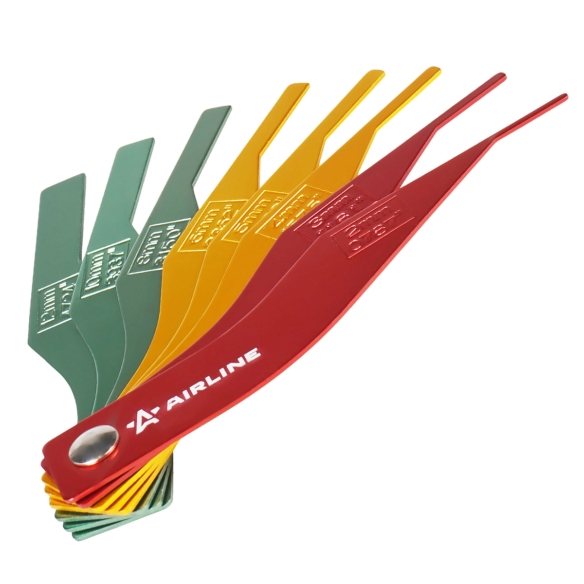 Щуп для измерения толщины колодок дисковых тормозов, набор 8 пр., блистер