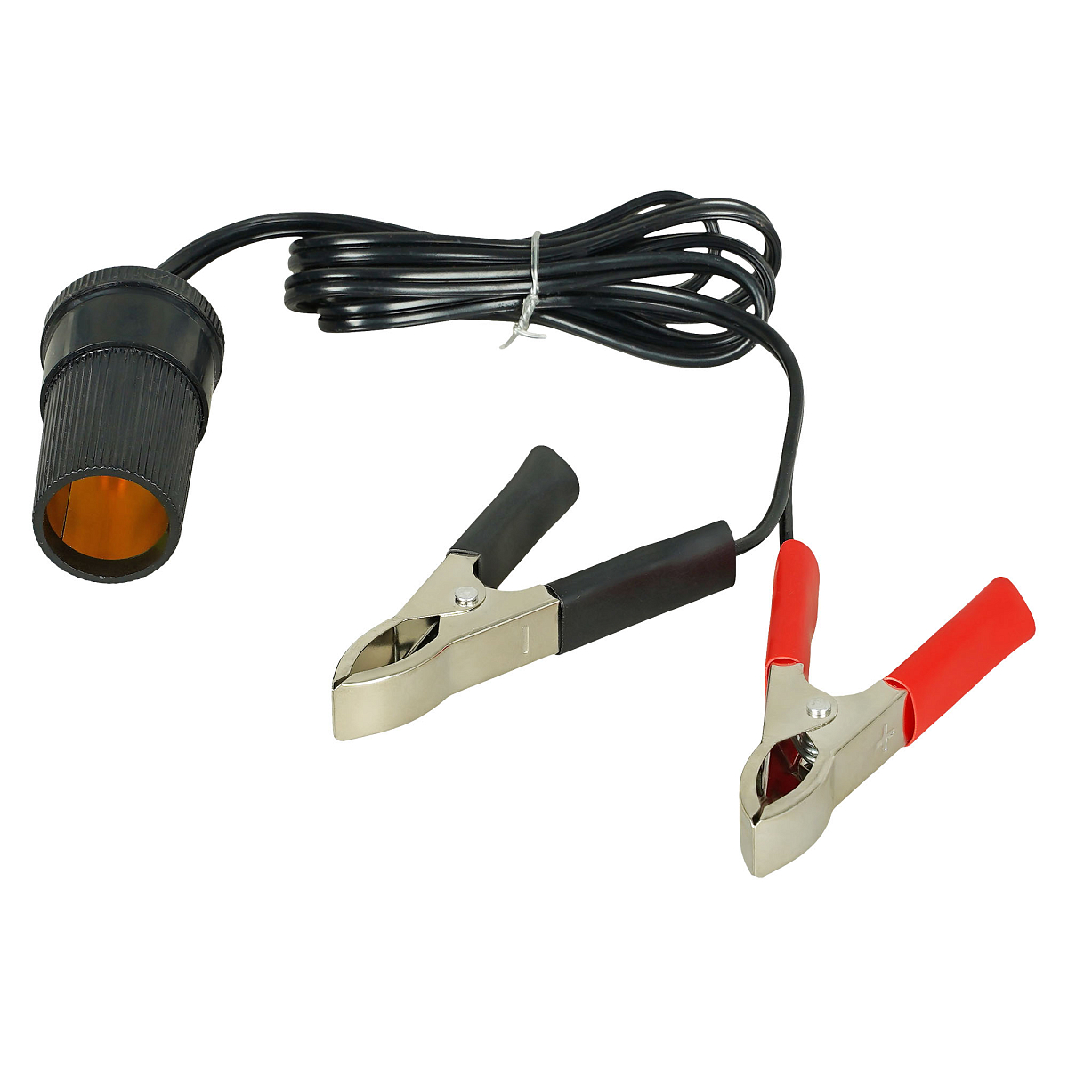 Удлинитель переходник прикуривателя с крокодилами 10А, кабель 100 см