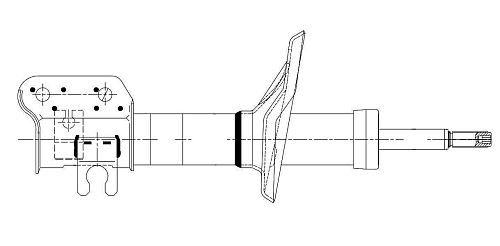 Амортизатор для автомобилей Chevrolet Spark (05-) (стойка) передний правый