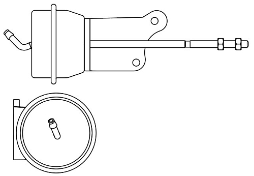 Актуатор турбокомпрессора для а/м Audi A4 (07-)/A5 (09-) 1.8T [CDHA;CABB] (тип K03)