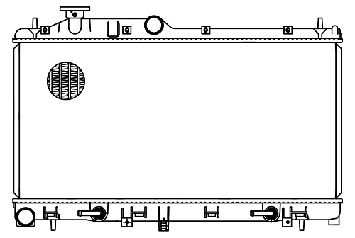 Радиатор охлаждения для автомобилей Forester S12 (08-)/Legacy (03-) 2.0i/2.5i AT