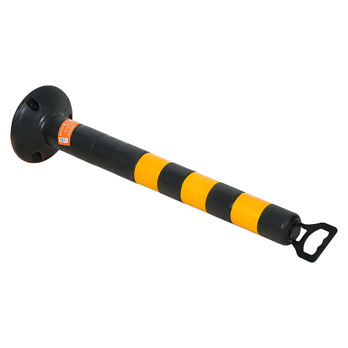 Столбик парковочный 750мм(СПУ) 3 световозвр.полосы, ручка(ухо), болт.креп., пластик,черн.