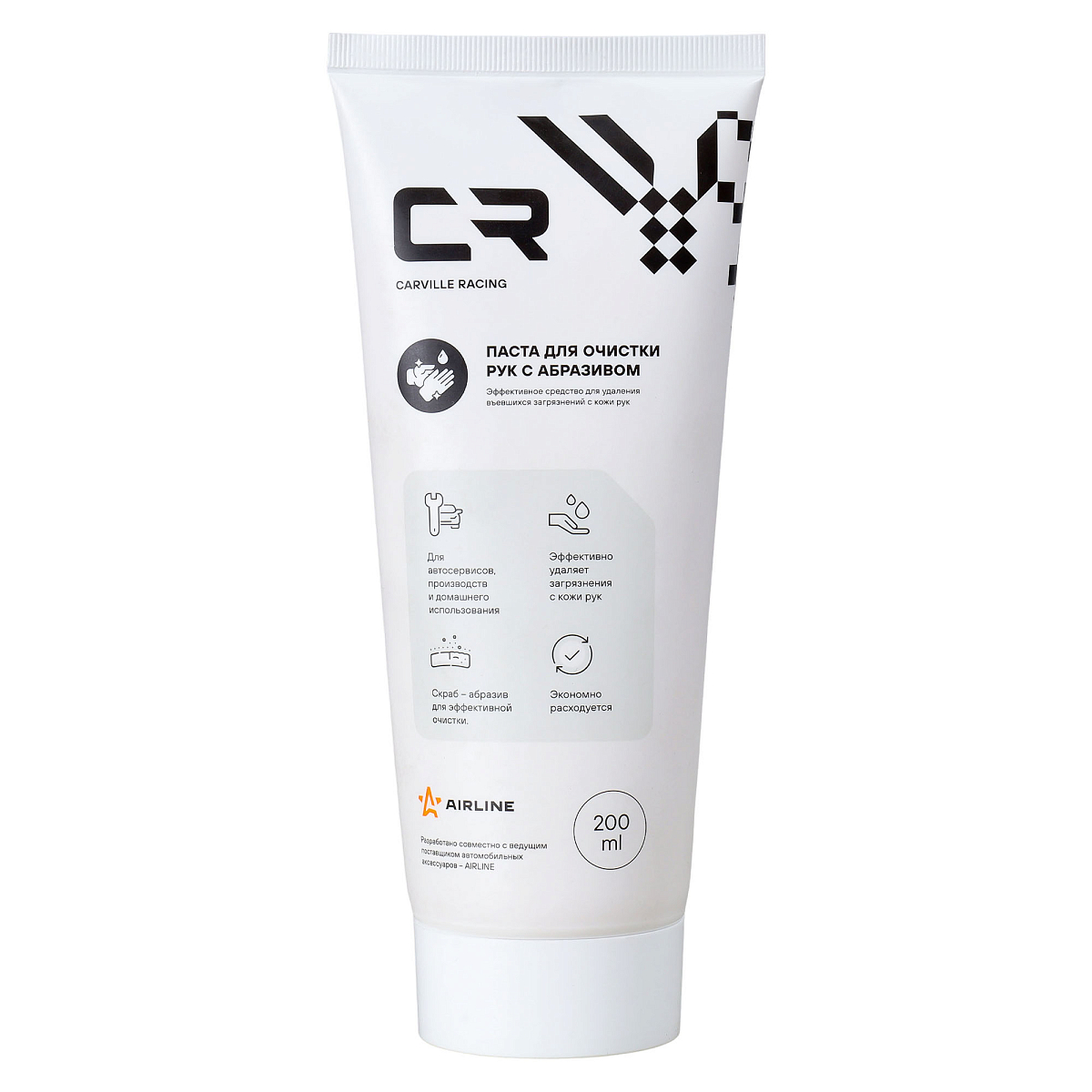 Паста для очистки рук с абразивом, 200мл