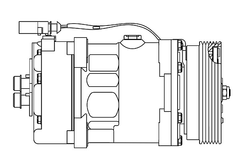 Компрессор кондиционера для автомобилей Octavia A4 (96-)/VW Golf IV (96-)