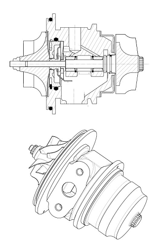 Картридж турбокомпрессора для а/м Iveco Daily 3.0D (тип TD04HL)