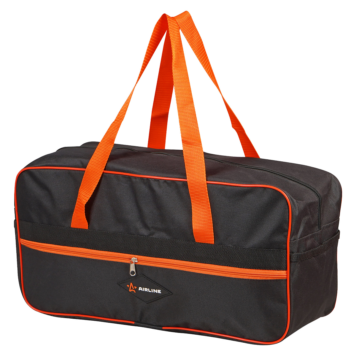 Сумка дорожная автомобильная, средняя (49*24*20 см), черн./оранж.