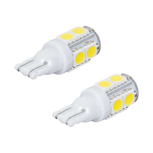 Лампа светодиодная W5W (T10) STANDARD, 6000K (Белый), 24В, 1.2Вт, 9LED, Полярная