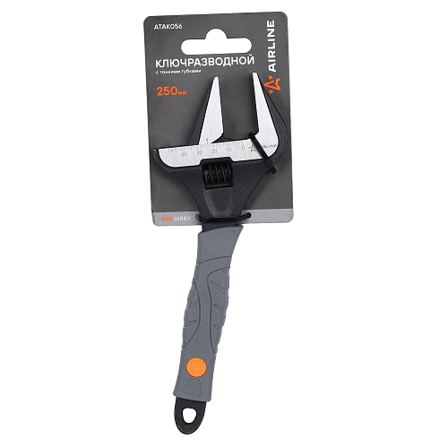 Ключ разводной PRO с тонкими губками 250мм