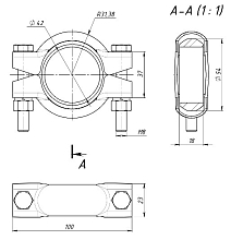 Хомут глушителя кольцевой для автомобилей Лада 2108