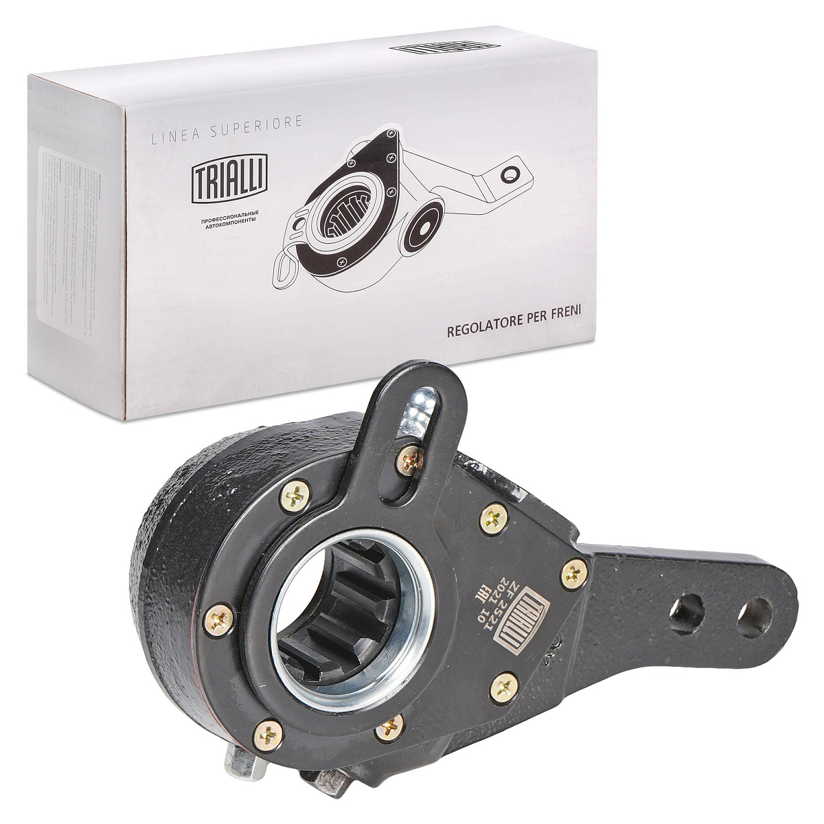 Рычаг тормоза регулировочный автоматический (трещотка) для автомобилей МАЗ 103 / 104 / 105 / 107 / 152 / 6430 / ПАЗ передний левый / правый (широкий шлиц)