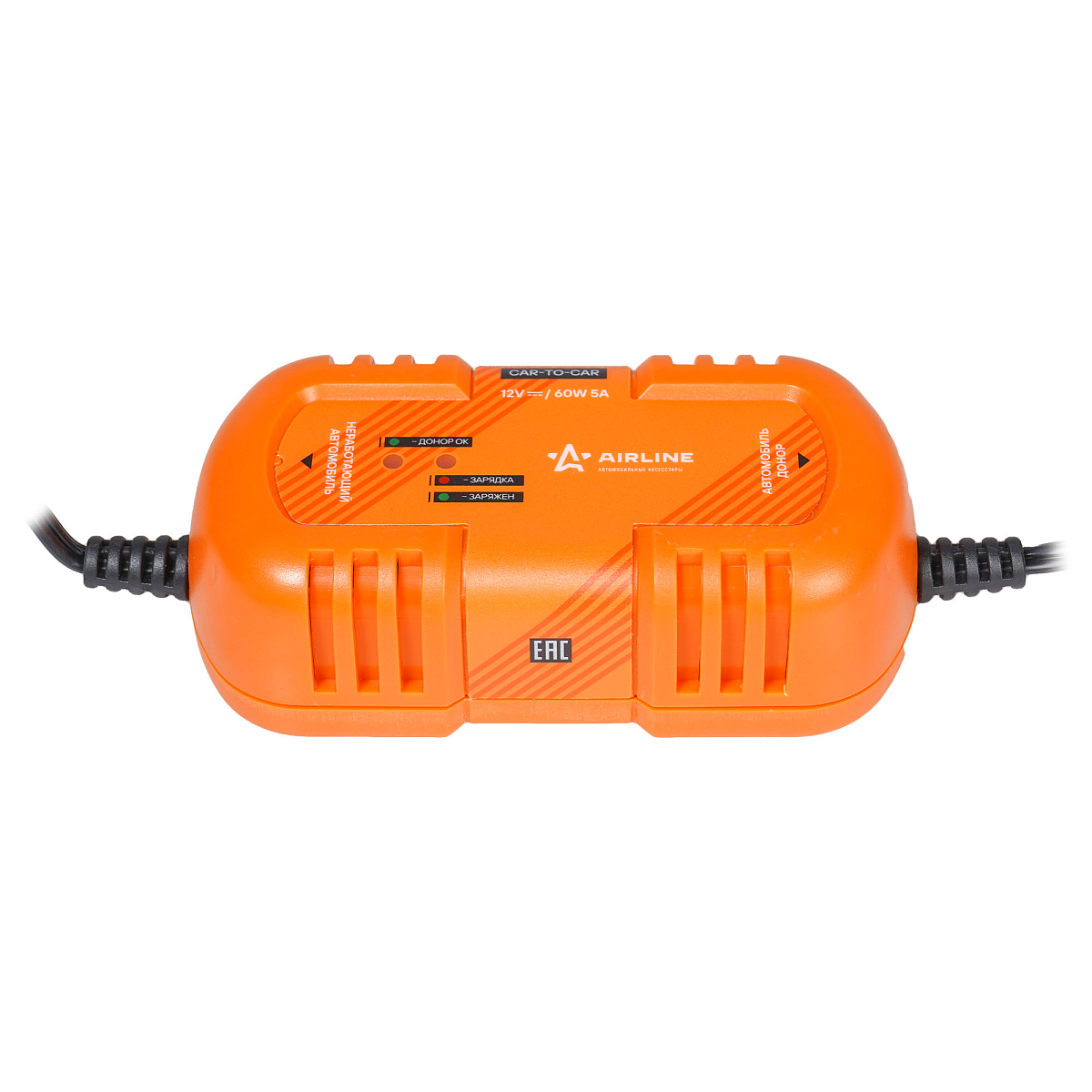 Зарядное устройство от прикуривателя 12В, 5А (предпусковая зарядка CAR-TO-CAR)
