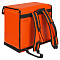 Терморюкзак (термосумка) 47л, 42*42*27см, складной, быстрый доступ, оранжевый