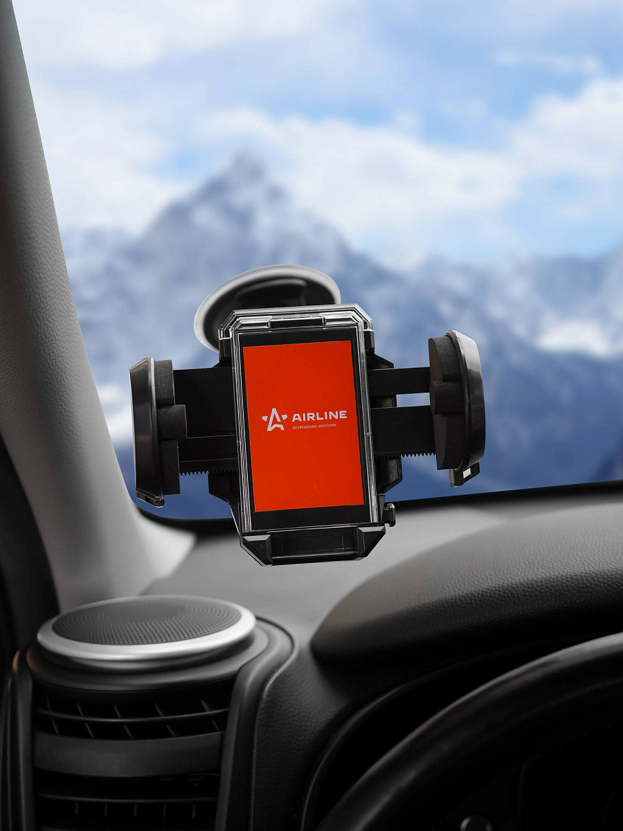 Держатель для телефона/навигатора автомобильный присоска на лобовое стекло на длинной штанге