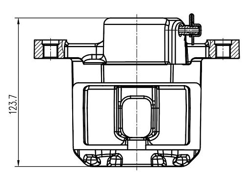 Суппорт тормозной для автомобилей Great Wall Hover H5 (11-) 2.0TD задний левый d=43мм