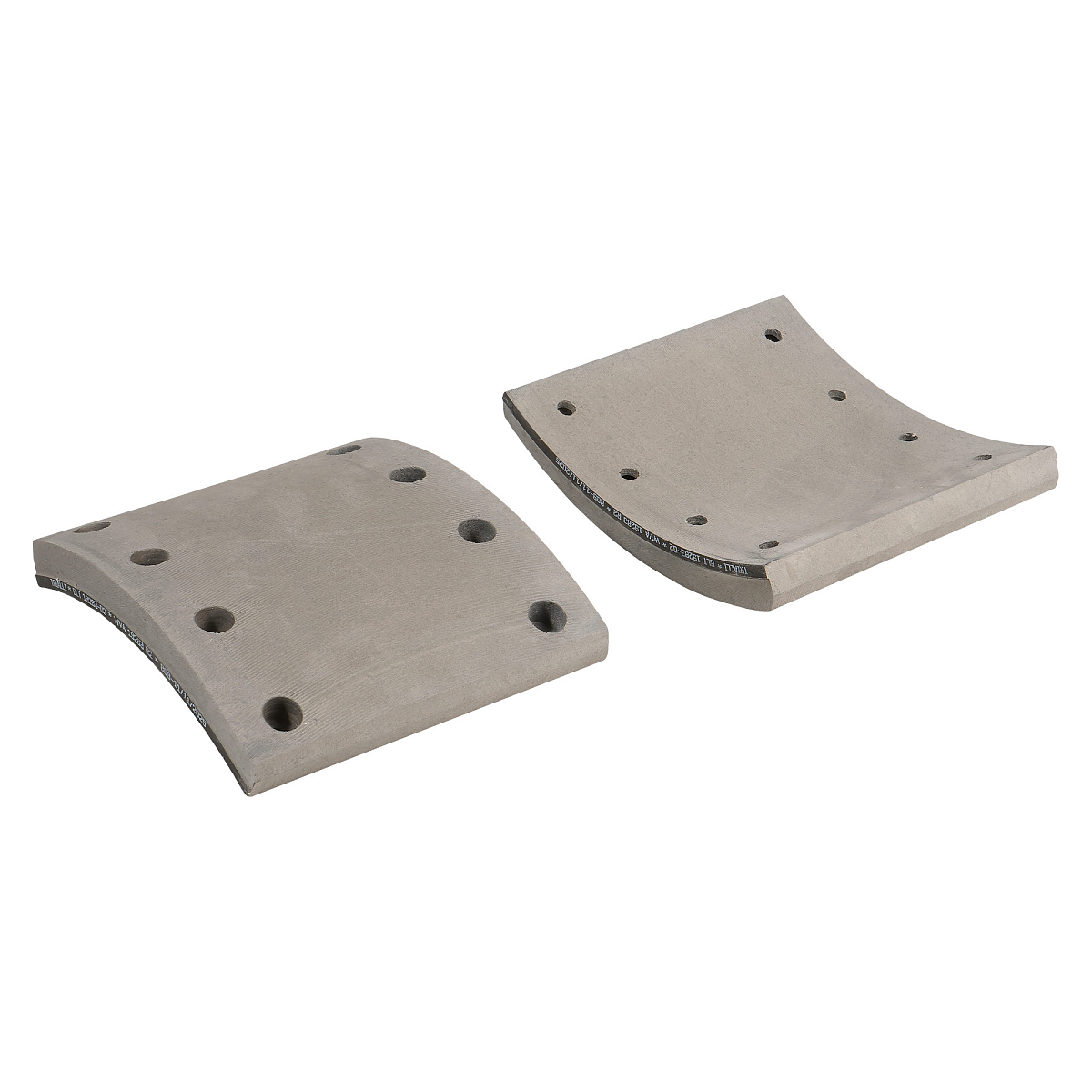 Накладка тормозной колодки для прицепов BPW/SAF (WVA 19283/19284) ремкомплект 4+4 шт. R2 с заклёпками