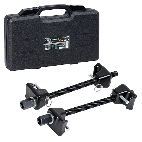 Стяжки пружин усиленные PRO с фиксатором, комплект 2шт., кейс