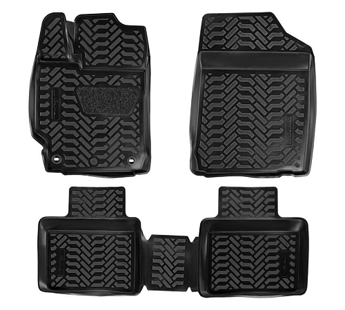 Ковры для Toyota Camry VII (XV50) (11-), 4 шт., (крепеж), выс. борт, 3D с подпятником, ТЭП, черн.