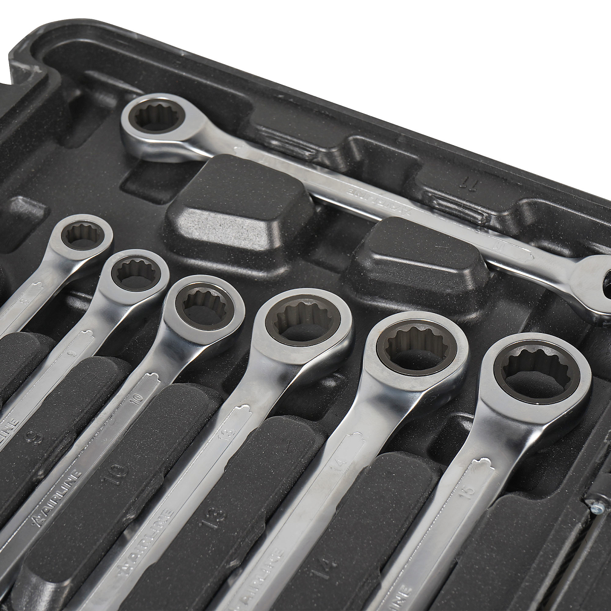 Набор ключей комбинированных трещоточных PRO 12пр. (8-19мм) пласт.кейс