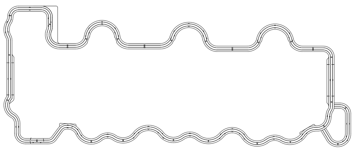Прокладка клапанной крышки для а/м Mercedes-Benz ML W163 (97-)/E W210 (95-) 3.2i (прав.)