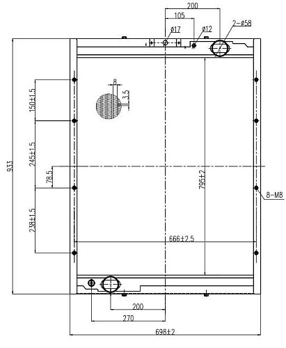 Радиатор охлаждения для автомобилей КАМАЗ 65115 (Heavy Duty) (повышенная теплоотдача, сердцевина 76мм)