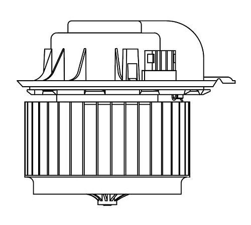 Электровентилятор отопления для автомобилей VW Touareg (02-)/Transporter T5 (03-)/Audi Q7 (05-) (задний)