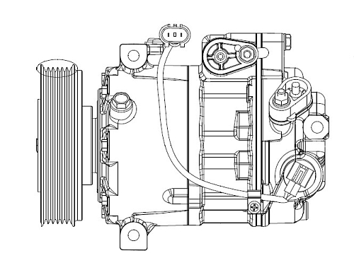Компрессор кондиционера для автомобилей Santa Fe III (12-) 2.2CRDi