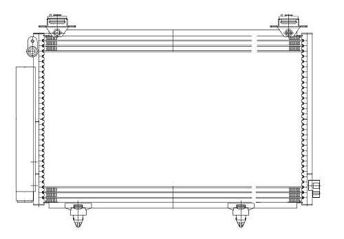 Радиатор кондиционера для автомобилей Vitz (99-)/Platz (99-)/Funcargo (99-)