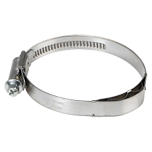 Хомут червячный 60-80/12мм с пружинной вставкой, W2 (нерж.)