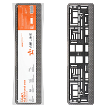 Рамка под номерной знак "Карбон", с планкой