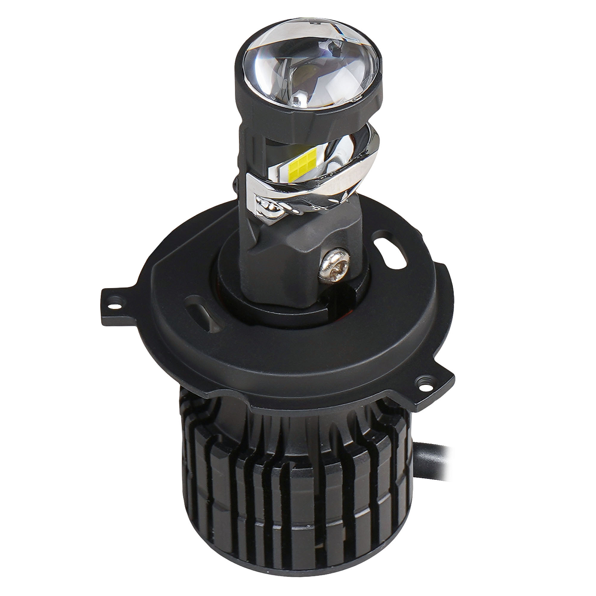 Лампа светодиодная H4 LED LENS, 50Вт, 6800Лм (3400Лм x 2), 6500К (Белый), 12/24В, комплект 2 шт.