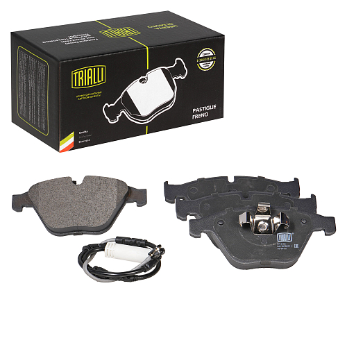 Колодки тормозные дисковые передние для автомобилей BMW 3 (E90/91/92/93) (05-) / X1 (E84) (09-) (в комплекте с датчиком)